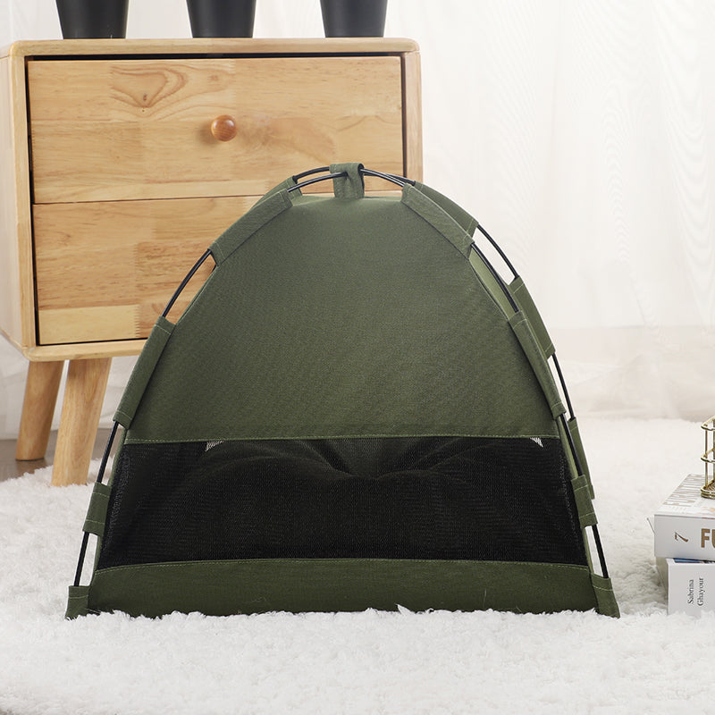 Cat Tent Cooling Mat  Dog House Pet Sofa Camping Dog Bed With Cushion For Dog Kennel Indoor Cat Nest Cat Bed Pets Products Pets Fashion