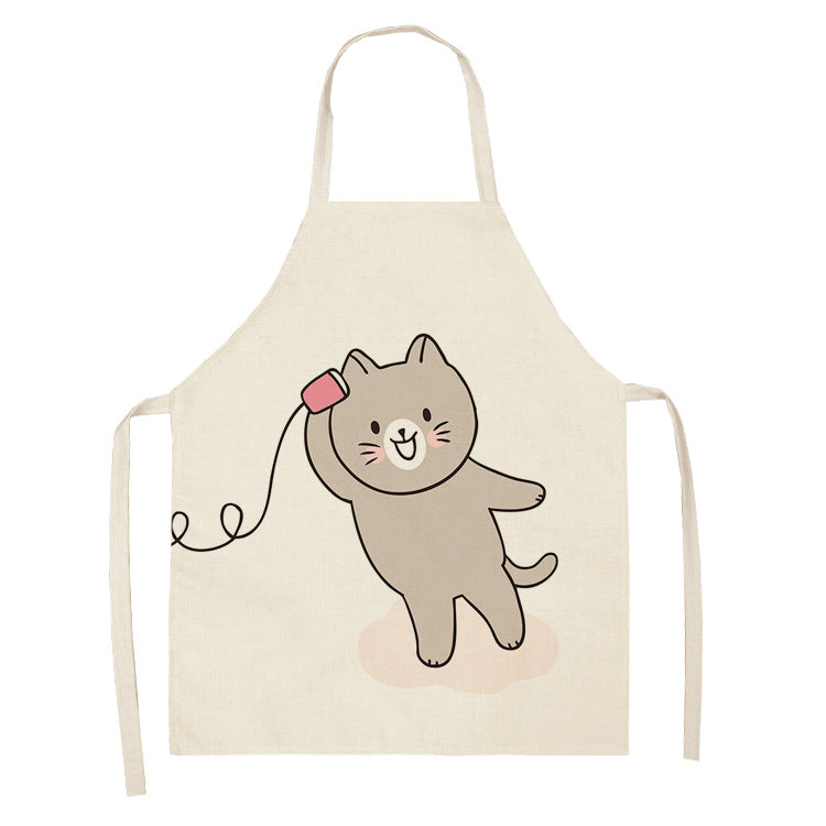Explosive Animal Animation Multifunctional Kitchen Apron Cotton And Linen Apron PearlNestDecor.com
