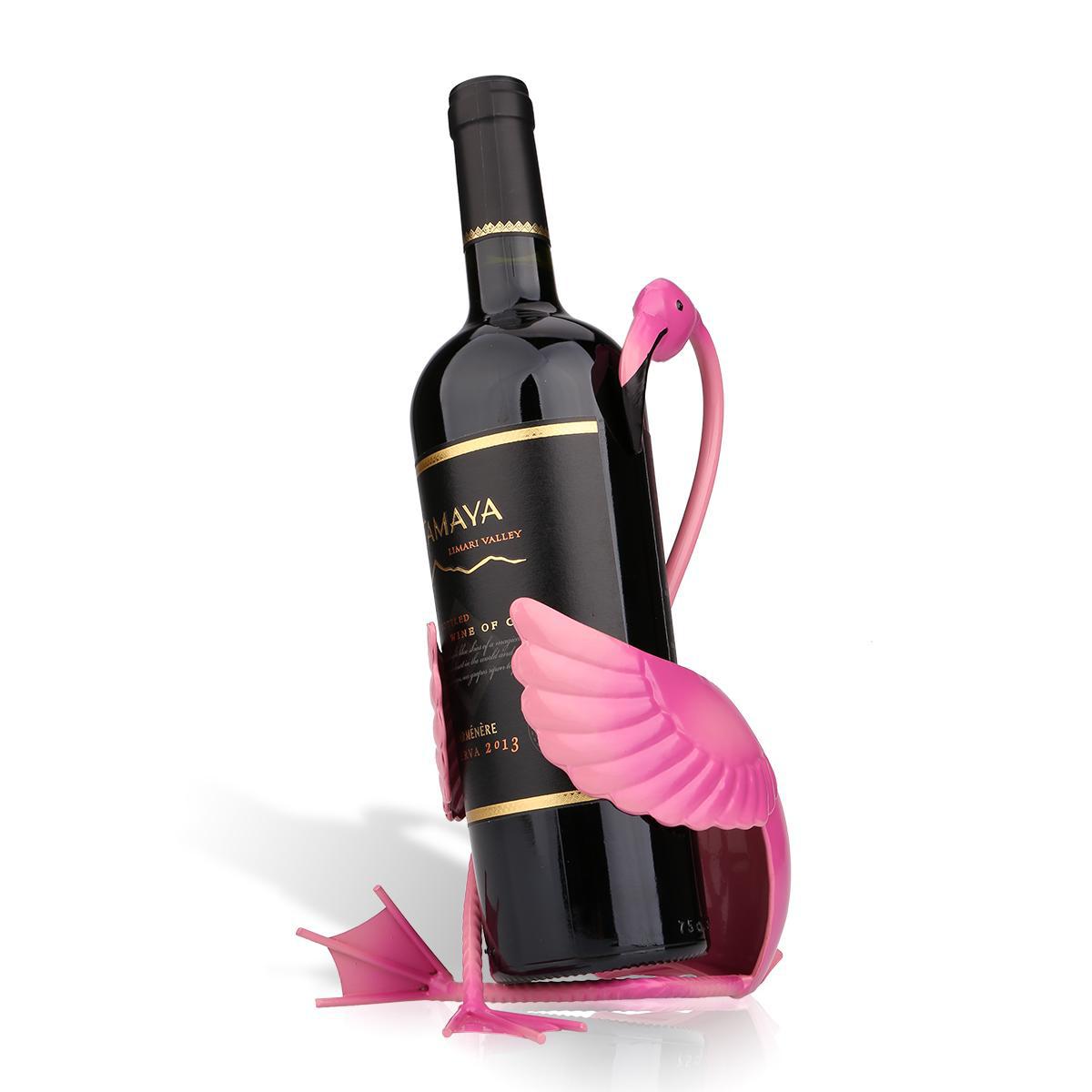 Flamingo wine rack wrought iron LuxuryLifeWay Online Store