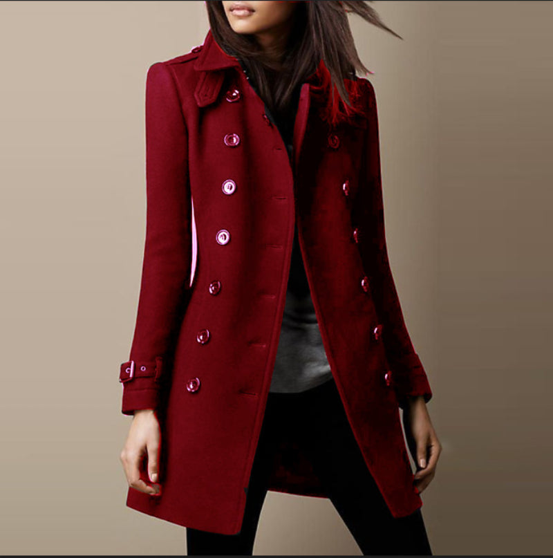 Simple And Fashionable Woolen Coat For Women NorixaFashion.com