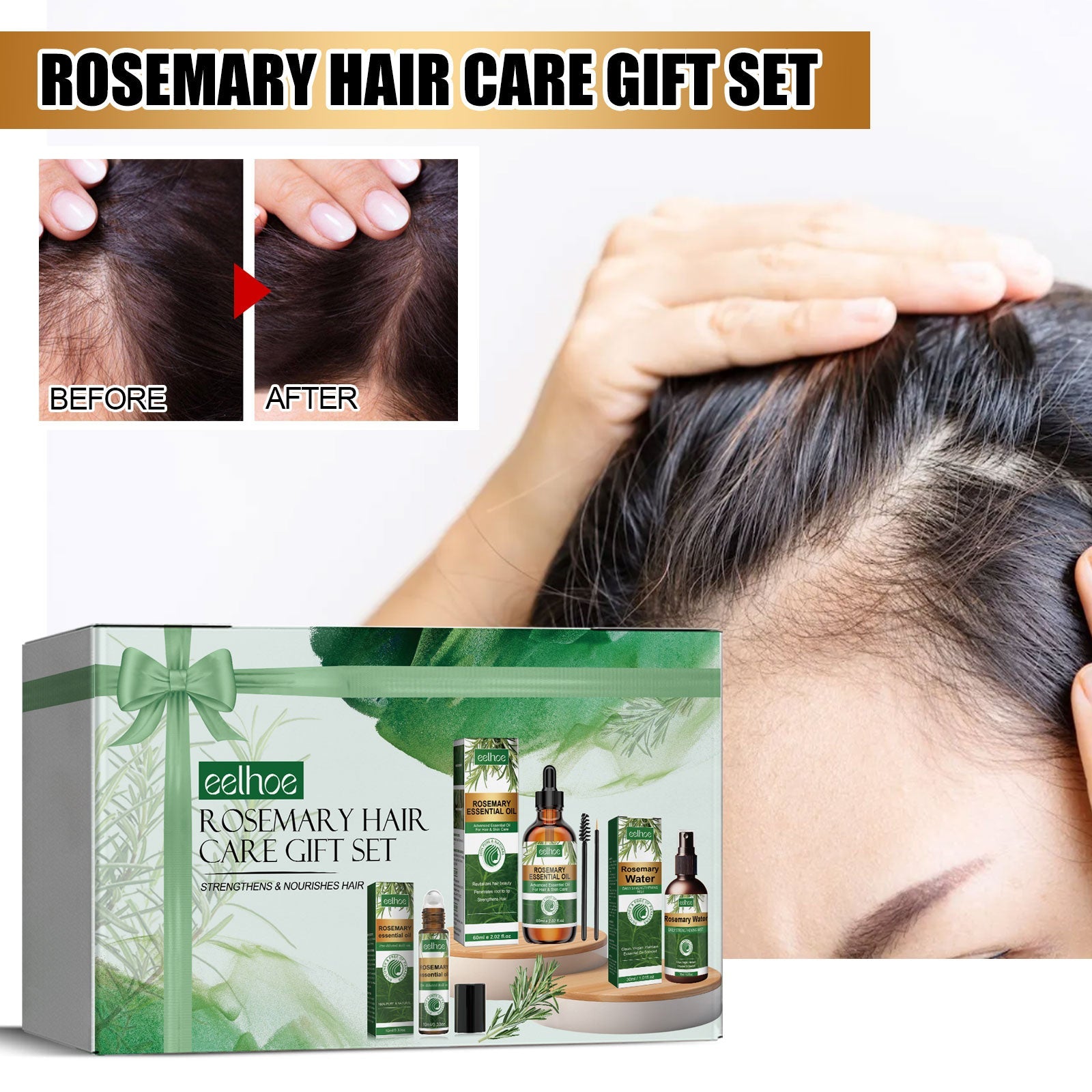 Rosemary Hair Care Gift Set 3 Boxes Tri Light Beauty