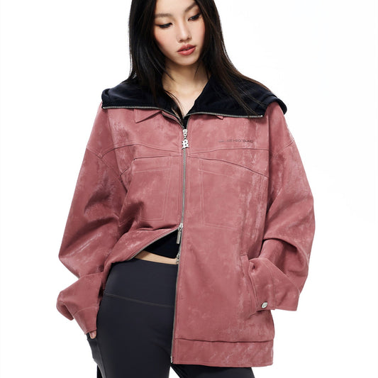 Pu Leather Coat Women's Pleated Tooling Best YouTube Store