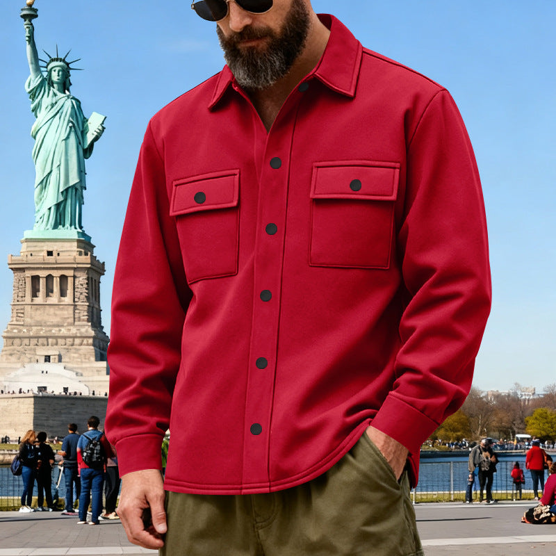 American Heavyweight Loose Fleece-lined Men's Outdoor Workwear Warm Jacket LuxuryLifeWay Online Store