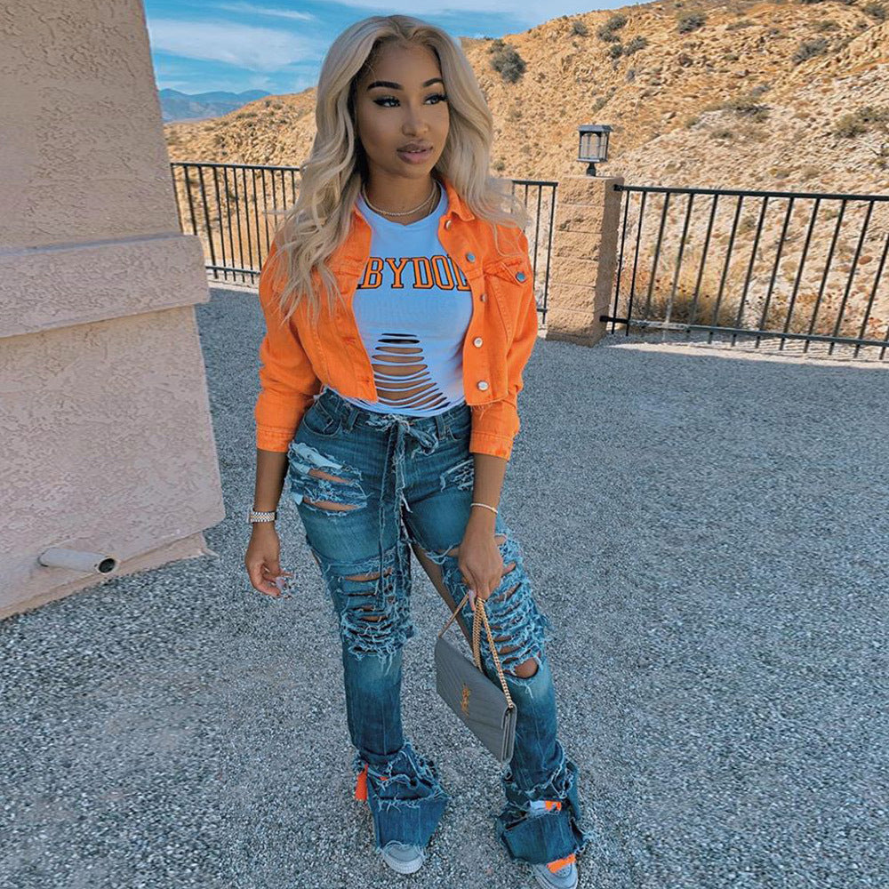 Jacket Women Streetwear Denim Jacket Women Outwear Bodycon Jeans Jackets Women Coat Casual Ladies Cropped Jackets NorixaFashion.com