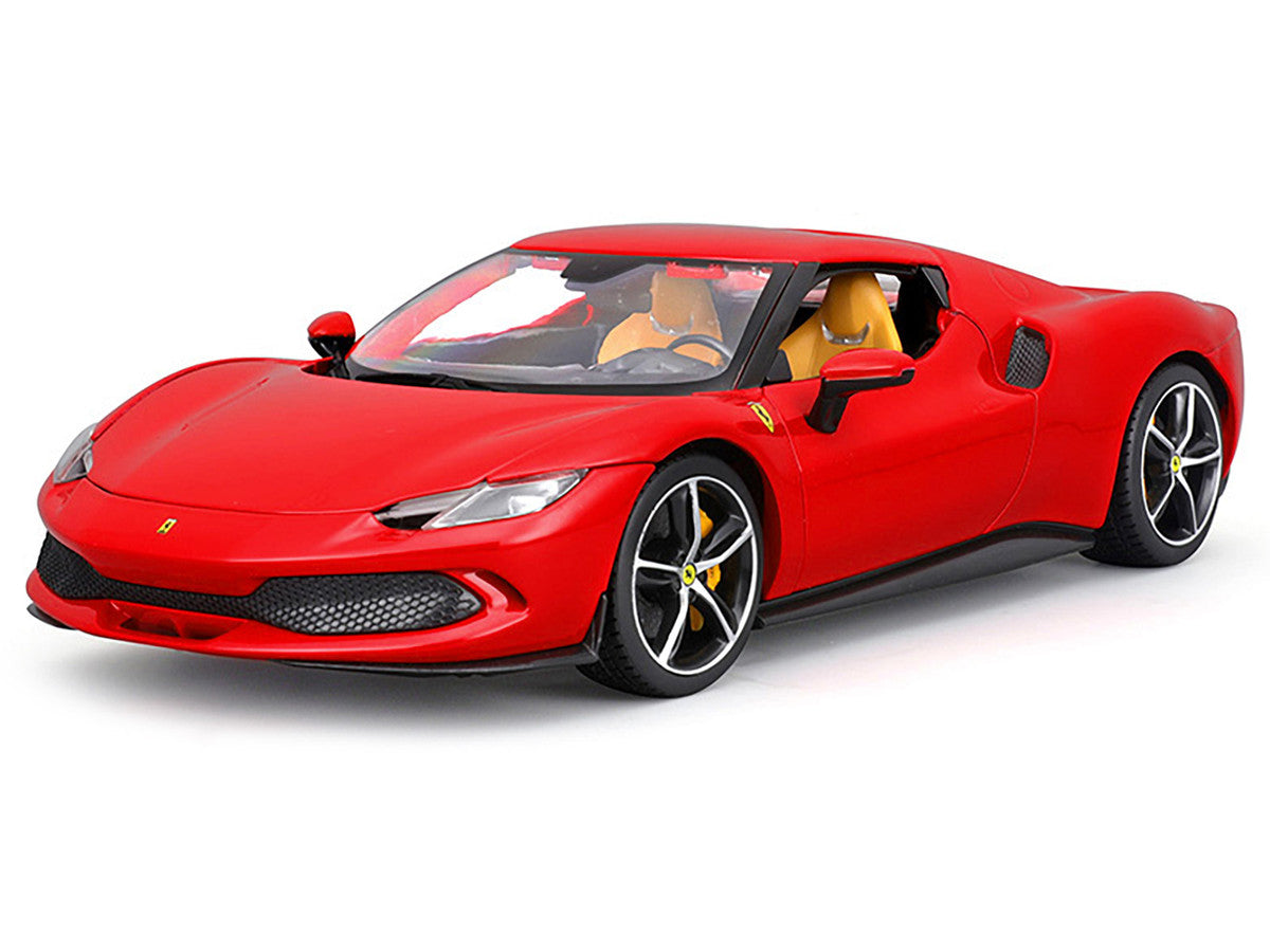 Ferrari 296 GTB Red "Race + Play" Series 1/18 Diecast Model Car by Bburago LuxuryLifeWay Online Store