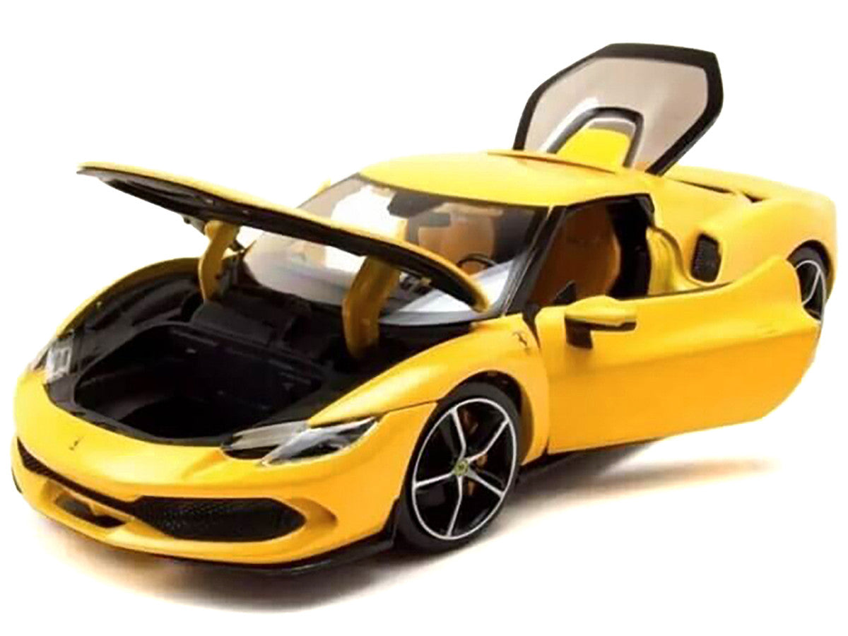 Ferrari 296 GTB Yellow "Race + Play" Series 1/18 Diecast Model Car by Bburago LuxuryLifeWay Online Store