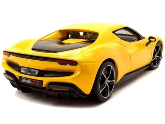 Ferrari 296 GTB Yellow "Race + Play" Series 1/18 Diecast Model Car by Bburago LuxuryLifeWay Online Store