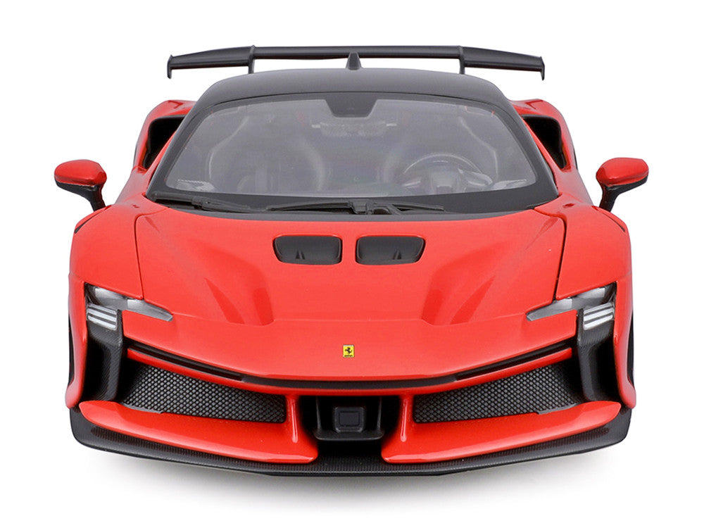 Ferrari SF90 XX Stradale Red with Black Top "Race + Play" Series 1/18 Diecast Model Car by Bburago LuxuryLifeWay Online Store