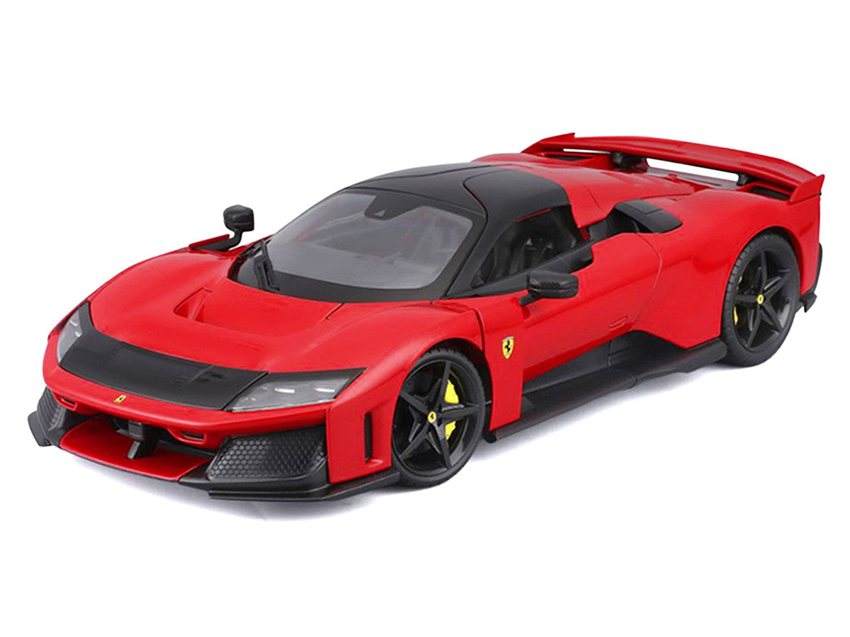 Ferrari F80 Red with Black Top "Race + Play" Series 1/18 Diecast Model Car by Bburago LuxuryLifeWay Online Store