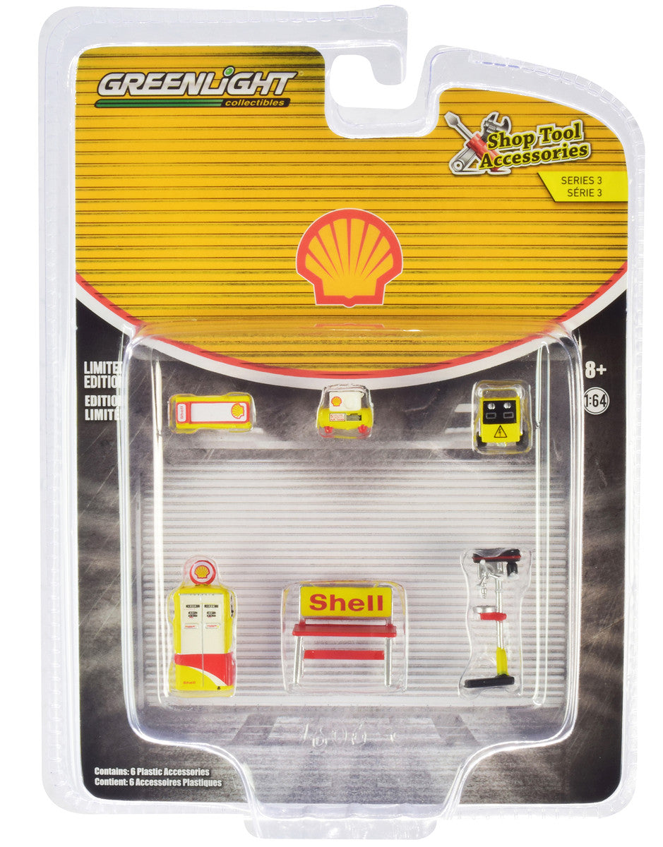 "Shell Oil" 6 piece Shop Tools Set "Shop Tool Accessories" Series 3 1/64 by Greenlight LuxuryLifeWay Online Store