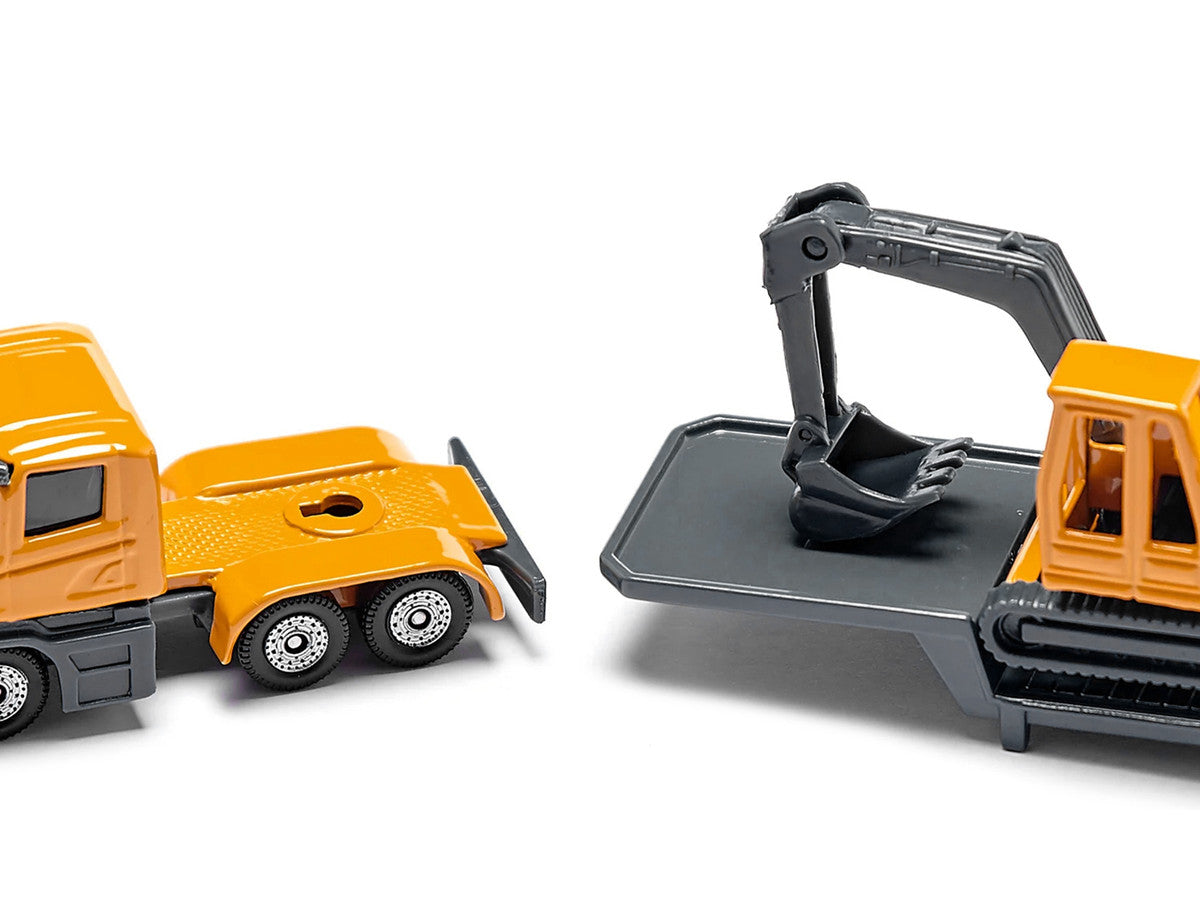 Truck with Low Loader Trailer and Excavator Yellow Diecast Model by Siku LuxuryLifeWay Online Store