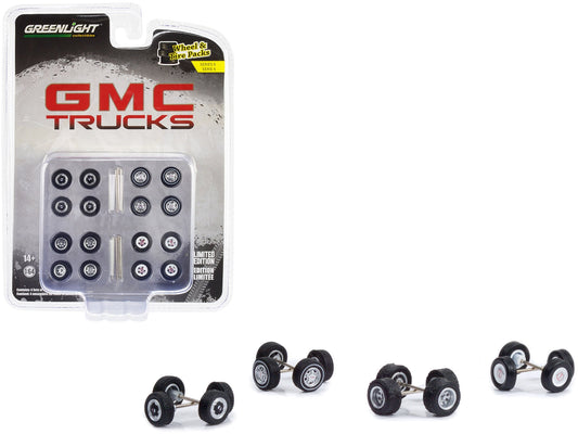 "GMC Trucks" Wheels and Tires Multipack Set of 24 pieces "Wheel & Tire Packs" Series 6 1/64 Scale Models by Greenlight LuxuryLifeWay Online Store