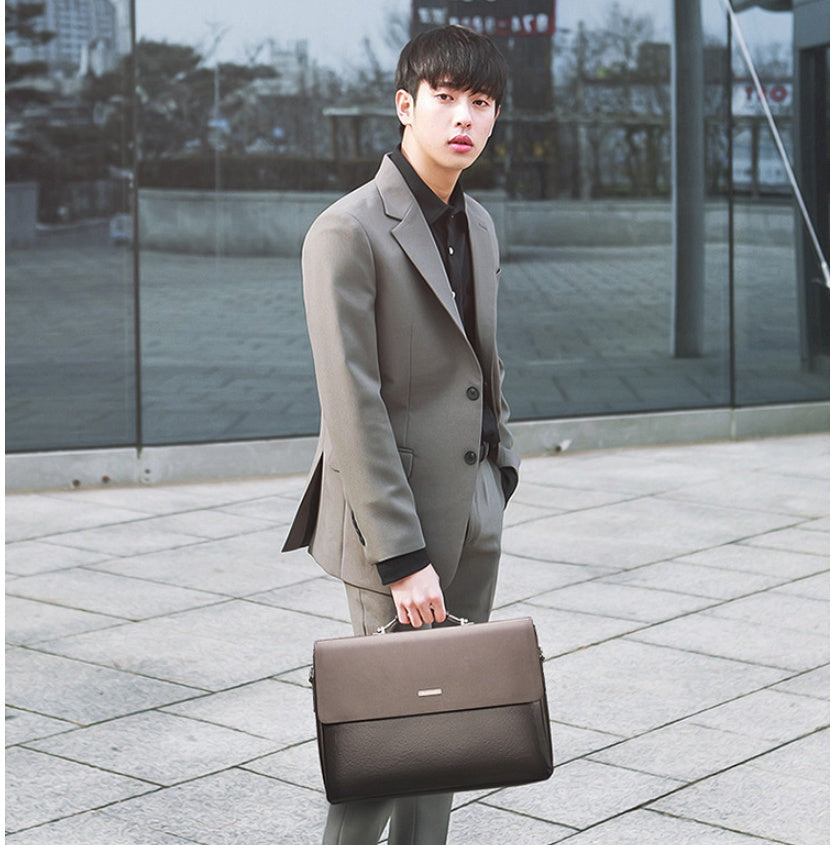Men's Bag Horizontal Handbag Large Capacity Business Briefcase CJD