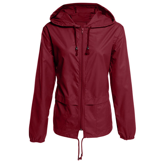 Raincoat Zipper Hooded Lightweight Outdoor Jacket Thin Outdoor Jacket