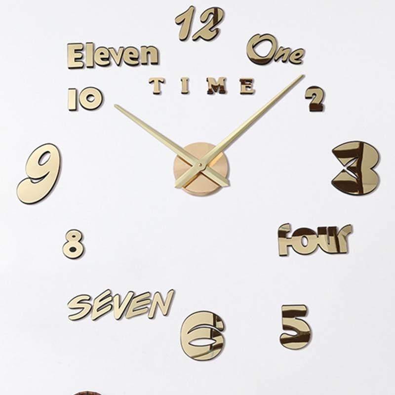 Simple Creative Clock Wall Sticker Diy Wall Clock PearlNestDecor.com