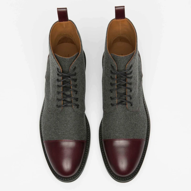 Round Toe Lace-up Low Boots LadyShow.Store