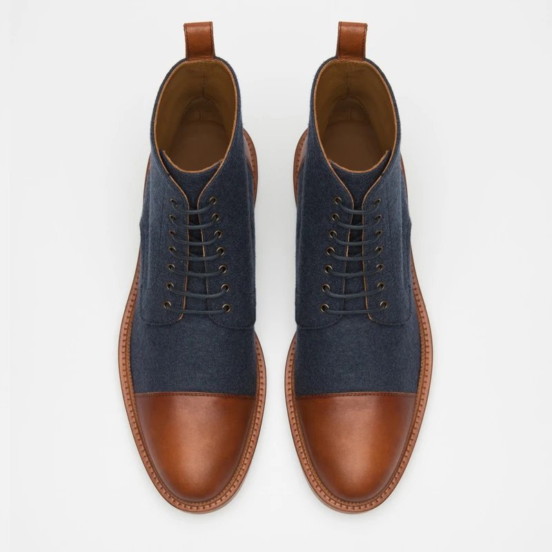 Round Toe Lace-up Low Boots LadyShow.Store