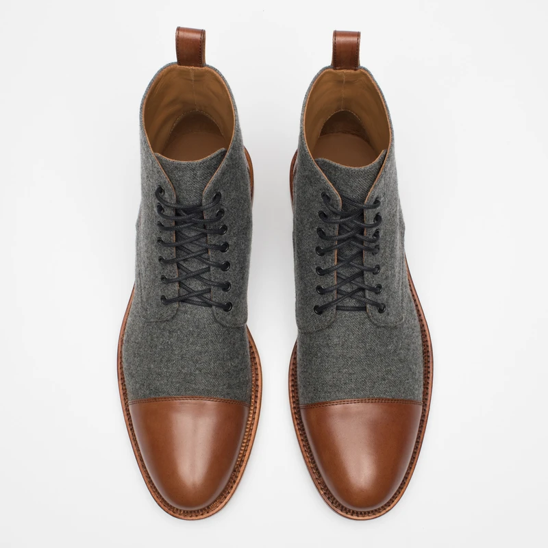 Round Toe Lace-up Low Boots LadyShow.Store