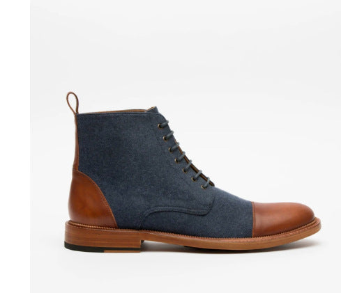 Round Toe Lace-up Low Boots LadyShow.Store