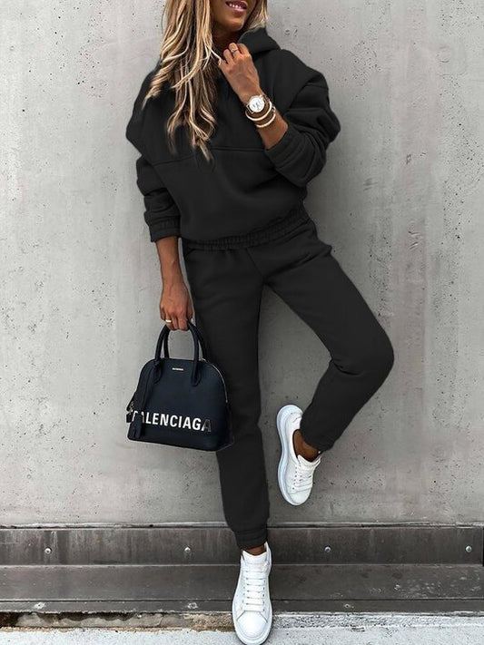 Women's New Hooded Sweatshirt Sports Suit