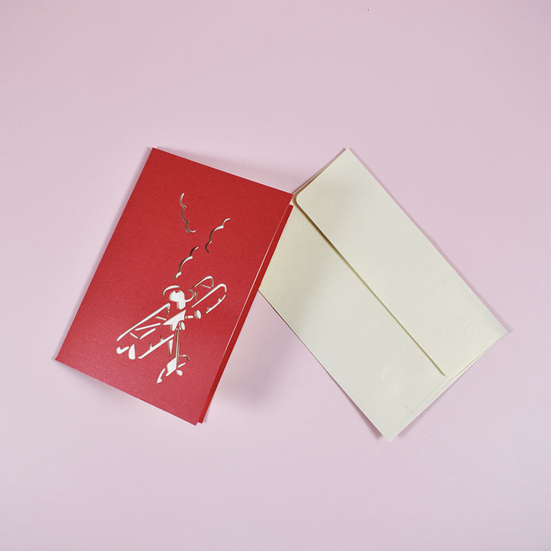Children's Handmade Aircraft Creative Three-dimensional Greeting Cards CJD