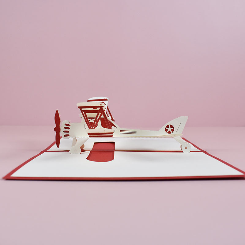 Children's Handmade Aircraft Creative Three-dimensional Greeting Cards CJD