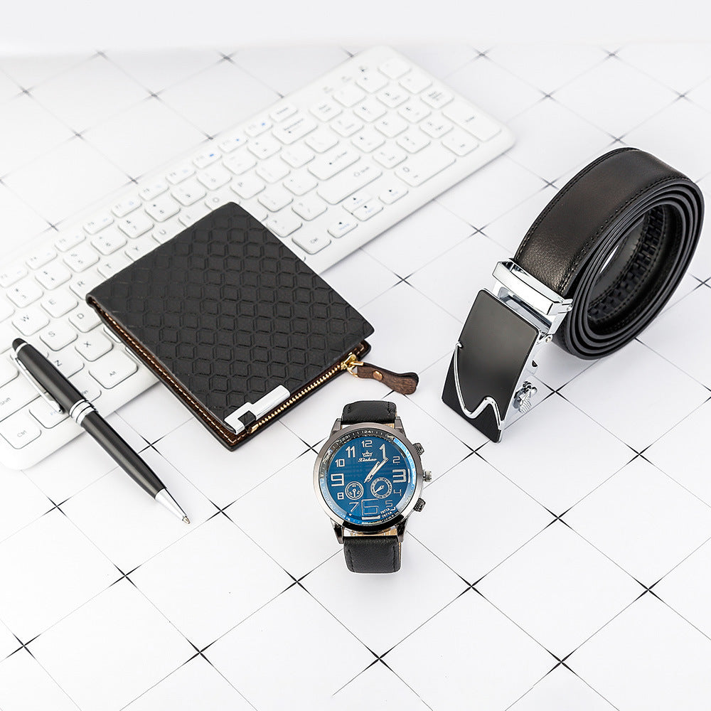 Boutique Gift Set Belt Wallet Quartz Watch Pen LuxuryLifeWay Online Store