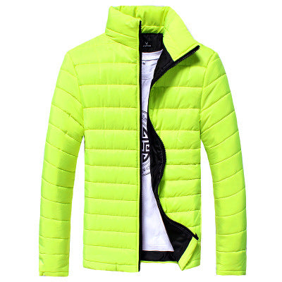 Men's Slim-fit Stand-collar Cotton-padded Jacket To Keep Warm