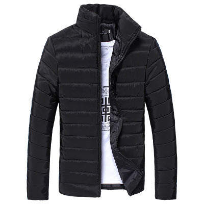 Men's Slim-fit Stand-collar Cotton-padded Jacket To Keep Warm