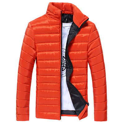 Men's Slim-fit Stand-collar Cotton-padded Jacket To Keep Warm