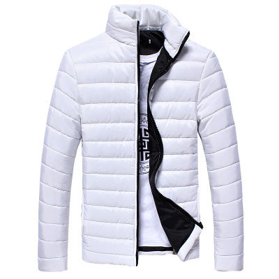 Men's Slim-fit Stand-collar Cotton-padded Jacket To Keep Warm