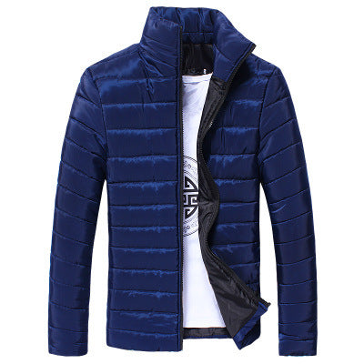 Men's Slim-fit Stand-collar Cotton-padded Jacket To Keep Warm