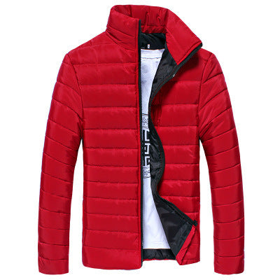 Men's Slim-fit Stand-collar Cotton-padded Jacket To Keep Warm