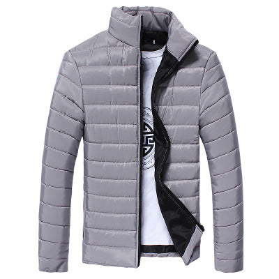 Men's Slim-fit Stand-collar Cotton-padded Jacket To Keep Warm