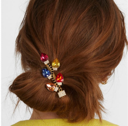 Alloy Diamond Earring Hairpin Set