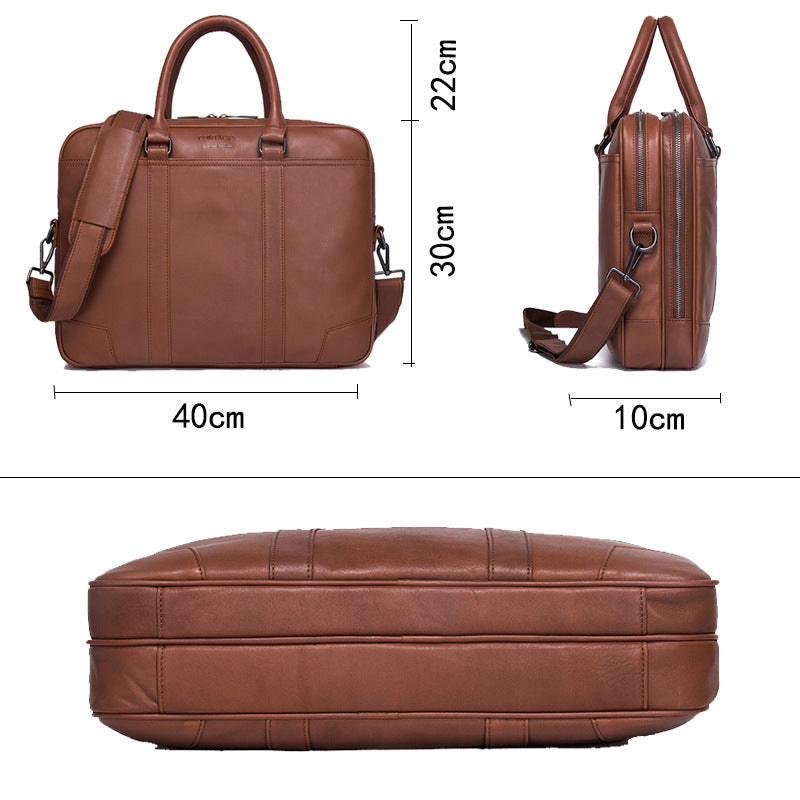 Multifunctional Leather Men's Business Briefcase CJD