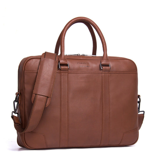 Multifunctional Leather Men's Business Briefcase CJD