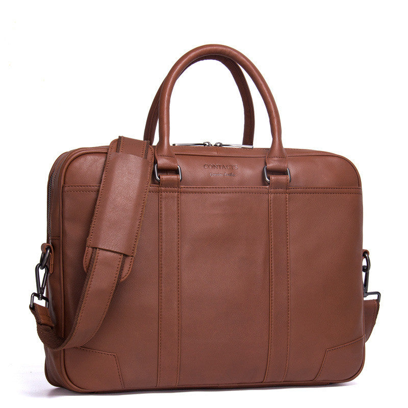 Multifunctional Leather Men's Business Briefcase CJD