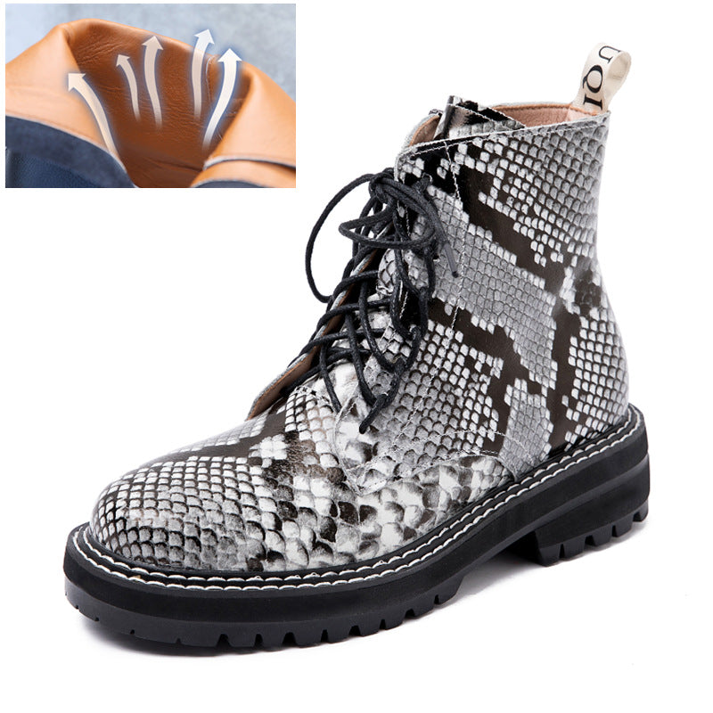 Martin Boots Round-Toe Lace-Up British Windmill Women's Boots LadyShow.Store
