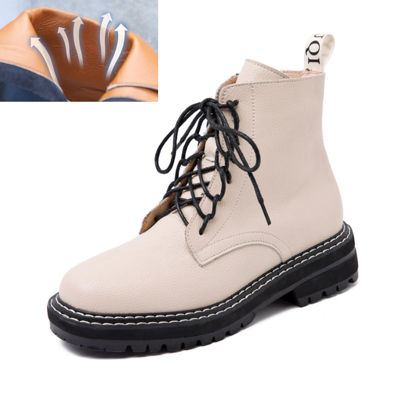 Martin Boots Round-Toe Lace-Up British Windmill Women's Boots LadyShow.Store