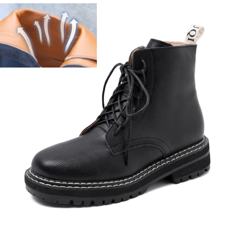 Martin Boots Round-Toe Lace-Up British Windmill Women's Boots LadyShow.Store