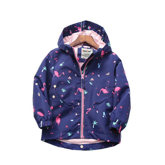 Flamingo Print Hooded Children's Jacket LuxuryLifeWay Online Store
