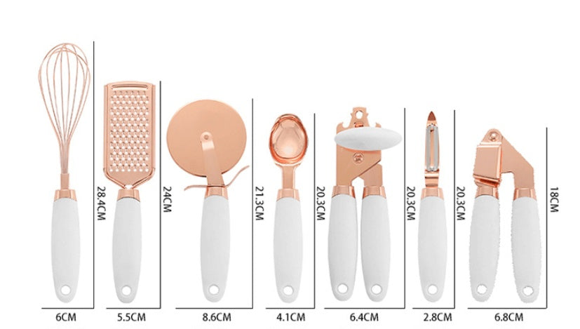 Copper Kitchen Peeler Set PearlNestDecor.com
