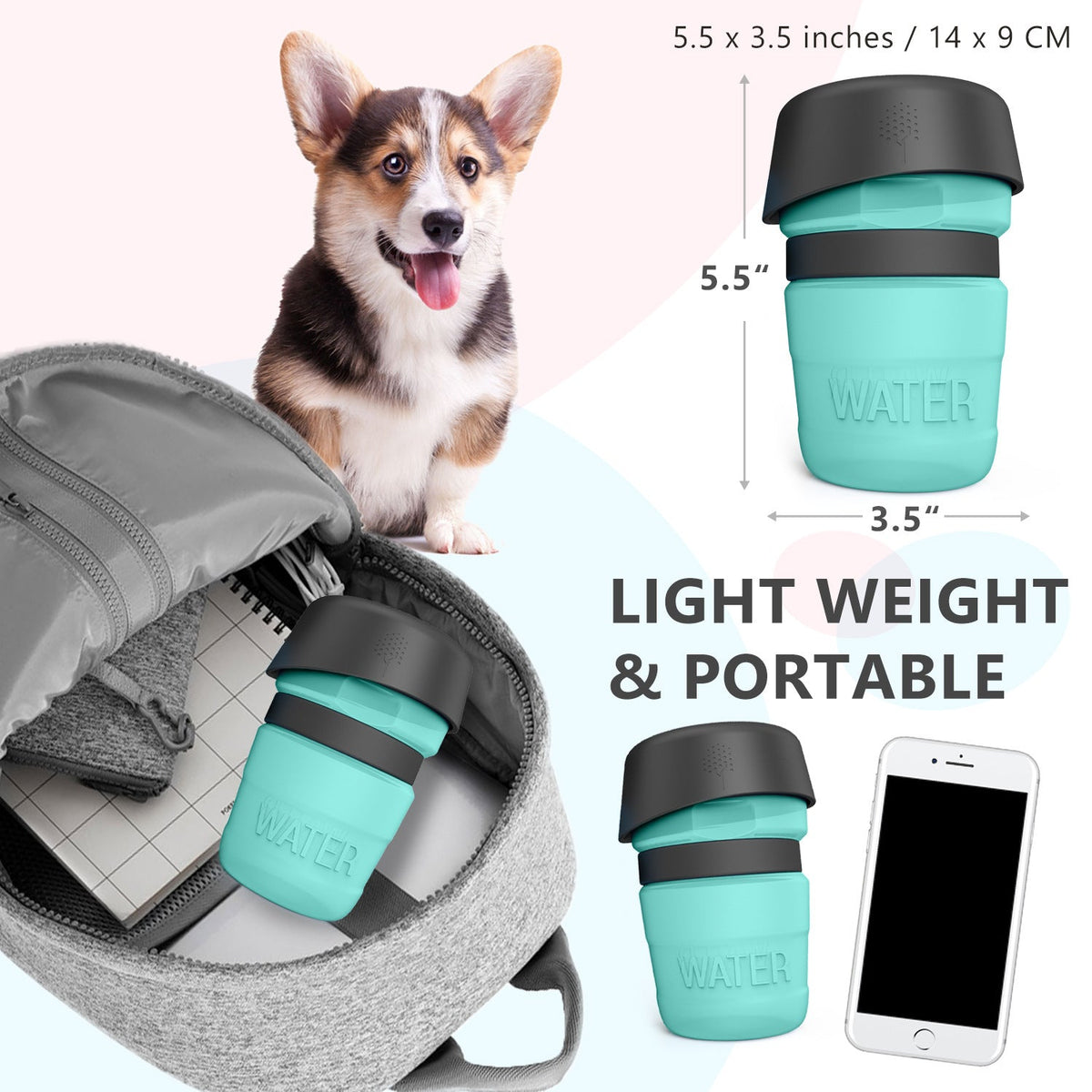 Pet Outdoor Foldable Bottle Dog Travel Water Bottle Dog Water Dispenser Pets Fashion
