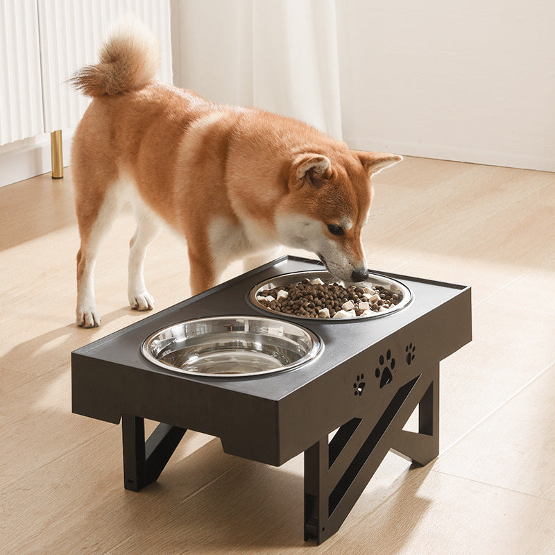 Stainless Steel Abs Adjustable Dog Bowl Pet Food Bowl Pets Fashion