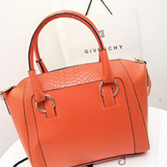 Fashion Crocodile Pattern One-Shoulder Portable Bright Leather Bag CJD