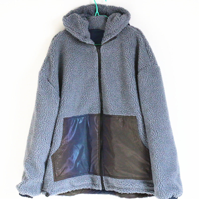 New Double-Sided Wear Colorful Reflective Jacket Men's Warm Jacket Best YouTube Store