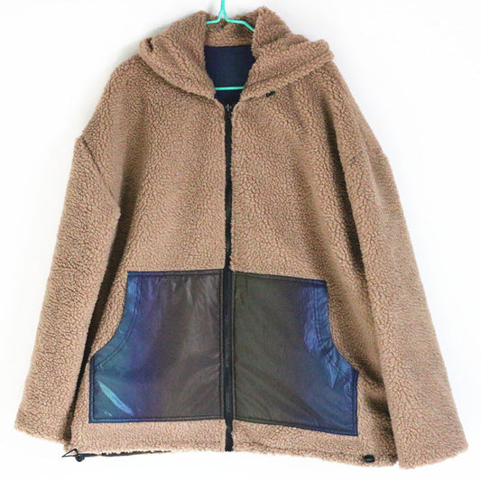 New Double-Sided Wear Colorful Reflective Jacket Men's Warm Jacket Best YouTube Store