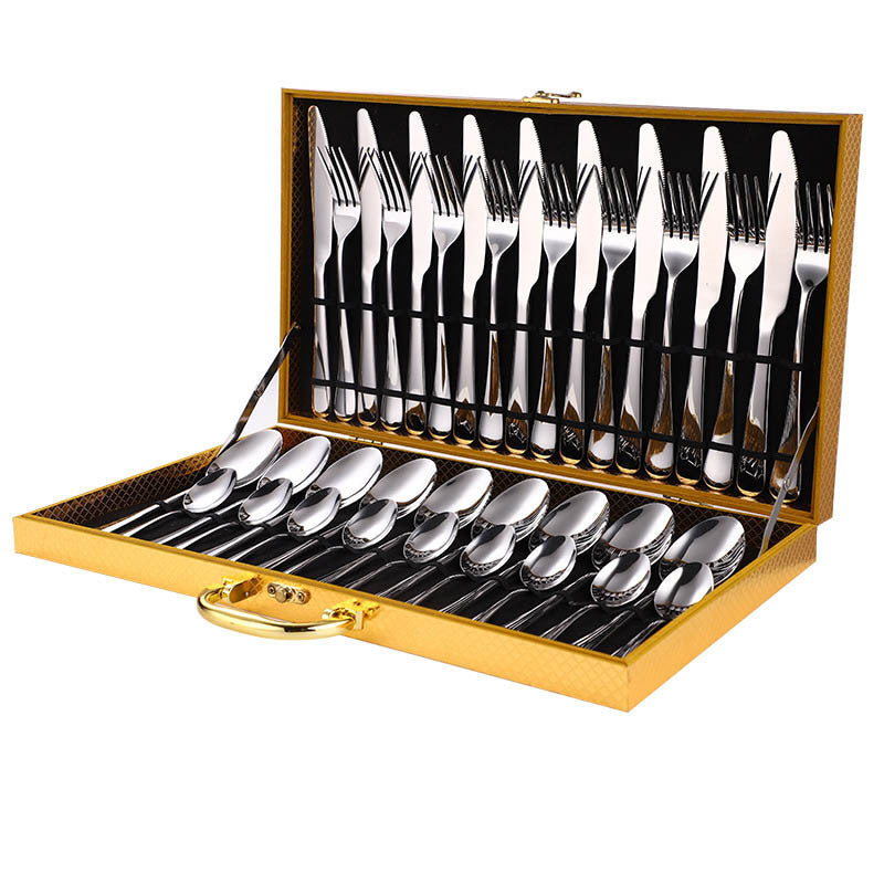 36-Pece Stainless Steel Steak Knife and Fork Set LadyShow.Store