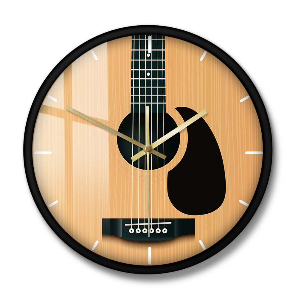 Home Creative Acoustic Guitar Decoration Wall Clock PearlNestDecor.com